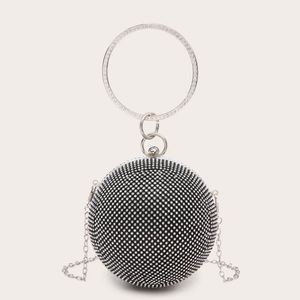 Mini Rhinestone Ball Shaped Clutch Bag